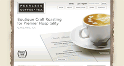 Desktop Screenshot of peerlesscoffee.com