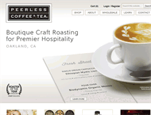 Tablet Screenshot of peerlesscoffee.com